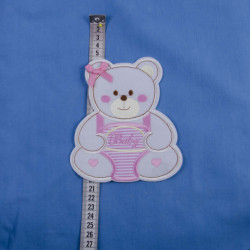 Hvid Bjørn med sløjfe  strygemærke