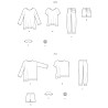 Pyjamas og sovemaske Simplicity snitmønster 9020 A