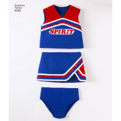 Cheerleader Outfit kostume snitmønster simplicity 4040