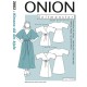 Kimono slå-om kjole Onion snitmønster 8083