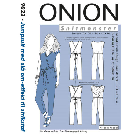 Jumpsuit m/slå-om effekt plusmode Onion snitmønster 9022