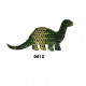  Palliette Dinosaurus Strygemærke 6,5x 3 cm