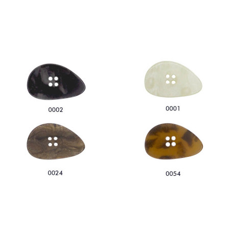 Oval 4-hul knap 19x30 mm