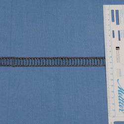 Blonde bånd Sort/sølv 17 mm bred