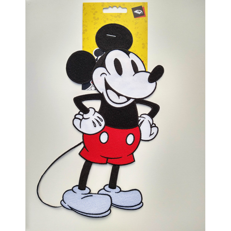 Stort strygemærke Mickey Mose 24x15 cm