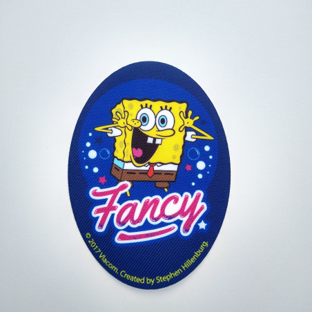 Svampebob printet strygelap   11x8 cm
