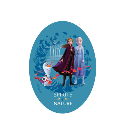 Anna, Elsa og Olaf Printet strygemærke 11x8 cm