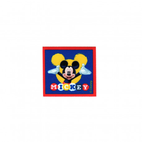 Mickey Mouse printet strygemærke 5,5x5,5 cm