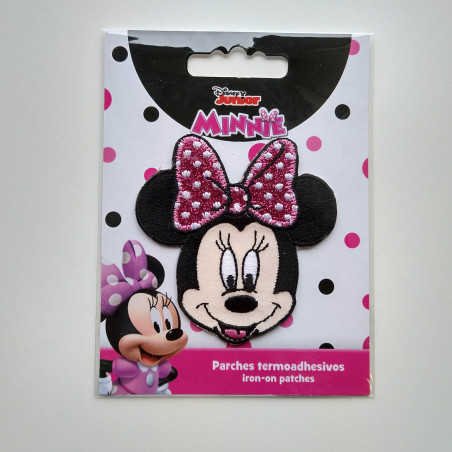 Minnie Mous broderet strygemærke 6,5x6,5 cm