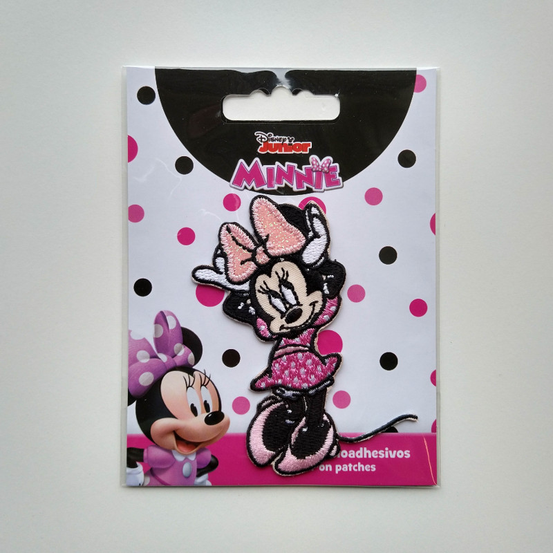 Minnie Mouse broderet strygemærke 7,5x4,5 cm Minnie Mouse broderet strygemærke 7,5x4,5 cm