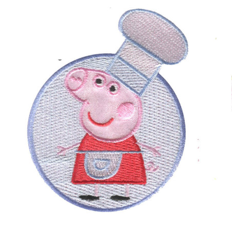 Mor  Gris broderet strygemærke 9x6,5 cm