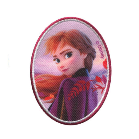Anna Broderet strygemærke  oval  7x5 cm