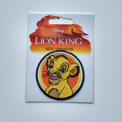 The Lion King Simba broderet strygemærke Ø 6cm