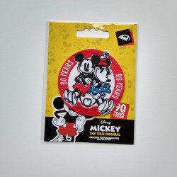 Mickey & Minnie Mouse broderet strygemærke Ø 6,5 cm