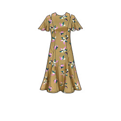 Kjole m/åben skulder New look snitmønster