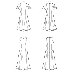 Kjole m/åben skulder New look snitmønster