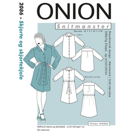 Skjorte og skjortekjole  Onion snitmønster