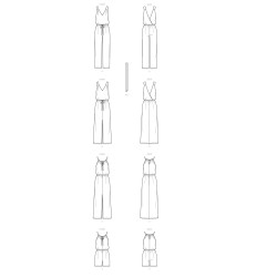 Kjole og buksedragt Simplicity snitmønster 1355
