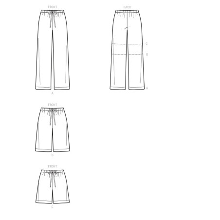 Pyjamasbukser voksen / barn  snitmønstre