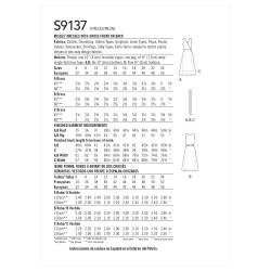 Kjole m/knapper snitmønster 9137 Simplicity også plusmode