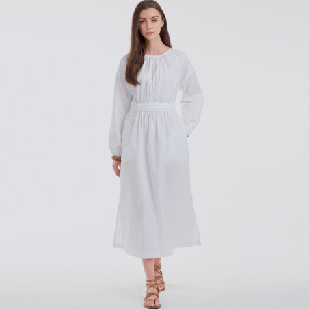 Kjole m/bælte snitmønster 9138 Simplicity også plusmode