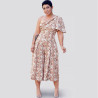 Jumpsuit m/en skulder snitmønster 9142 Simplicity også plusmode