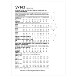 Bluse m/kinakrave snitmønster 9143 Simplicity