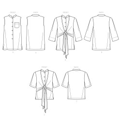 Bluse m/kinakrave snitmønster 9143 Simplicity