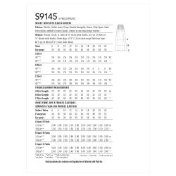Nederdel m/hoftestykke snitmønster 9145 Simplicity også plusmode