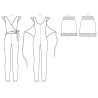 Jumpsuit og nederdel også plusmode snitmønster 9150 Simplicity