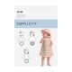 Babykjole og bøllehat snitmønster 9152 Simplicity