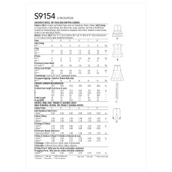 Pigekjole, leggings og tunika snitmønster 9154 Simplicity