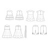 Pigekjole, leggings og tunika snitmønster 9154 Simplicity
