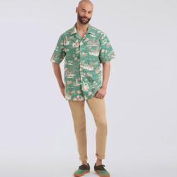 Herre sommerskjorte snitmønster 9157 Simplicity