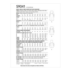 Kjole også plusmode snitmønster 9041 Simplicity