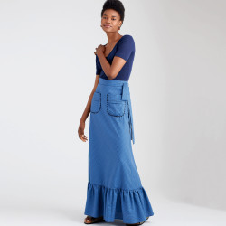 Slå-om nederdel  m/lommer snitmønster easy 9049 Simplicity