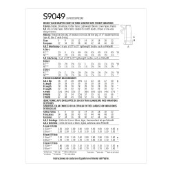 Slå-om nederdel  m/lommer snitmønster easy 9049 Simplicity