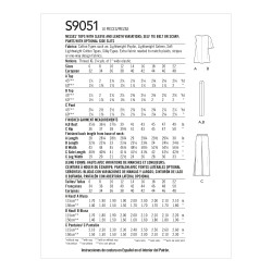 Bluse og bukser m/slids snitmønster easy 9051 Simplicity