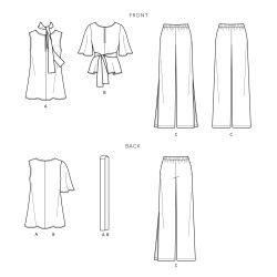 Bluse og bukser m/slids snitmønster easy 9051 Simplicity