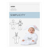 Babytøj Jumpsuit og hue/hætte snitmønster 9053 Simplicity