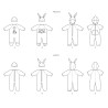 Babytøj Jumpsuit og hue/hætte snitmønster 9053 Simplicity