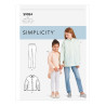 Pigetøj Storskjorte og leggings snitmønster 9054 Simplicity