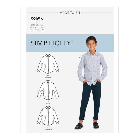 Drengetøj Skjorte  snitmønster 9056 Simplicity