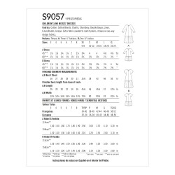 Kjole m/flæse og lommer  til mor og datter snitmænster 9057 Simplicity