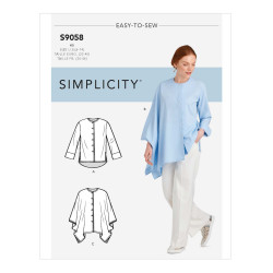 Storskjorte snitmønster easy 9058 Simplicity