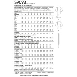 Kjole og tunika også plusmode  snitmønster 9098 Simplicity