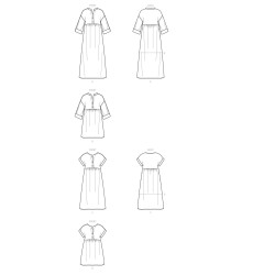 Kaftan m/knapper også plusmode  snitmønster 9102 Simplicity