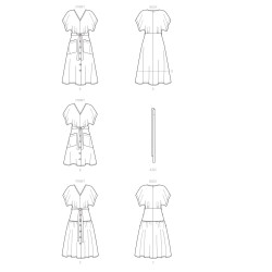 Kjole med lommer snitmønster 9103 Simplicity