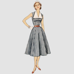 Vintage 1950´Kjole  også plusmode snitmønster 9105 Simplicity