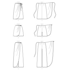 Slå-om nederdel og bukser også plusmode  snitmønster 9111 Simplicity